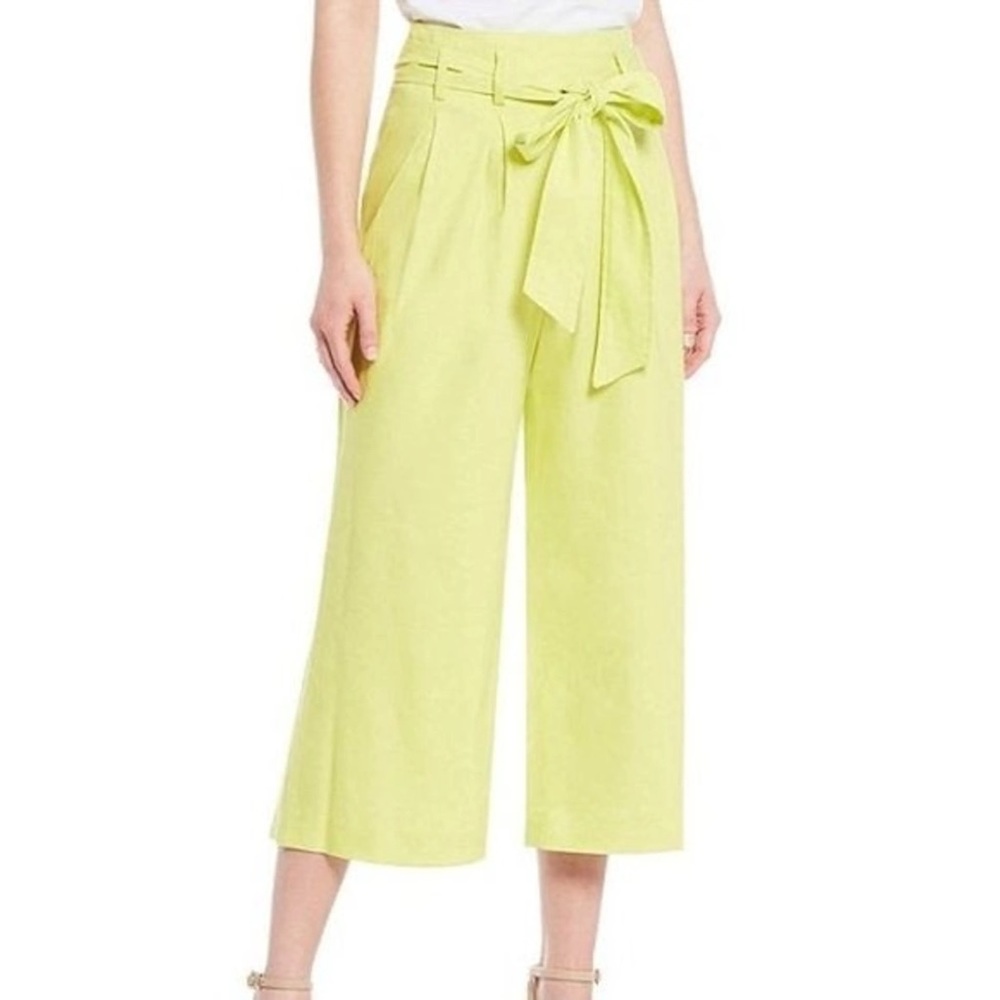 Antonio Melani chartreuse linen pants